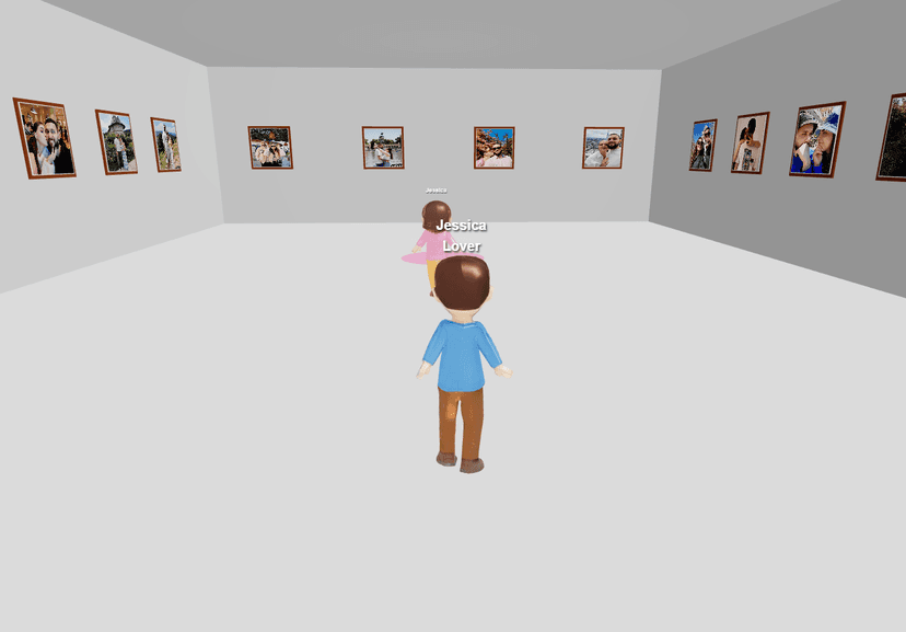 Memory gallery for long-distance couples with shared memories