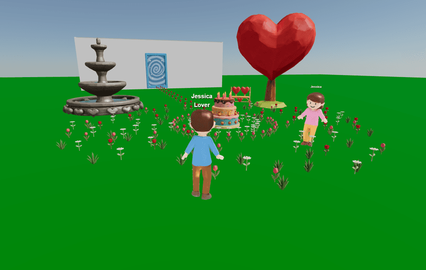 Shared virtual room for long-distance couples